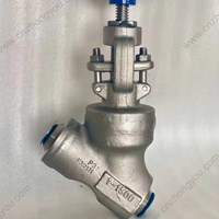 ASTM A182 F321H Y pattern globe  valve  1'' 1500LB