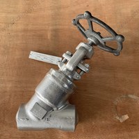 ASTM A182 F321 Y pattern globe  valve  1'' 2500LB